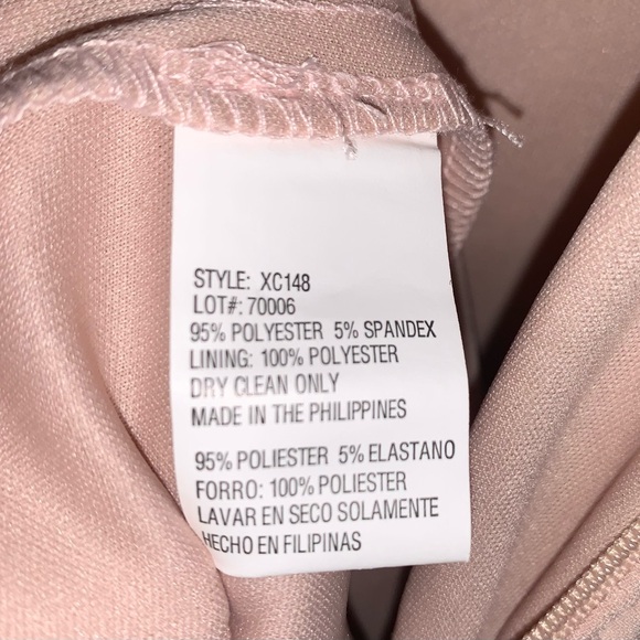 Xscape blush pink off-the-shoulder ruched dress formal semi formal Size 10 - Picture 8 of 9